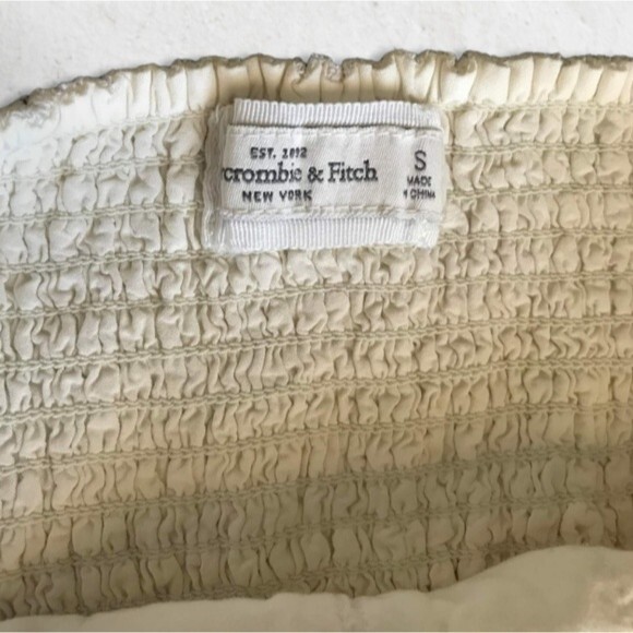 Abercrombie & Fitch Women's Off White Tessa Strapless Lace Dress Size Small - Picture 10 of 13